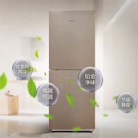 美的(Midea)166升双门冰箱 节能静音 风冷无霜 电脑控温电冰箱BCD-166WM爵