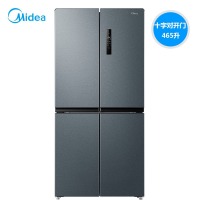 美的(Midea)冰箱465升十字对开门冰箱四开门家用变频双开门多门无霜 BCD-465W