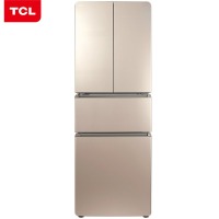 TCL 282升 冷藏自动除霜 法式多门电冰箱 电脑温控 深冷速冻 一体成型(流光金) B