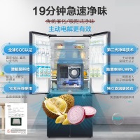 美的(Midea)507升十字对开门双开门净味智能家用电冰箱除菌风冷BCD-507WTPZ