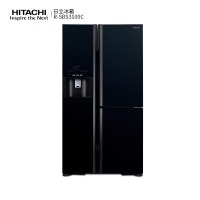日立（HITACHI）R-SBS3100C原装进口对开门大容量无霜变频风冷冰箱水晶黑色