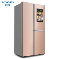 创维(SKYWORTH）536升对开门冰箱 变频风冷无霜 21.5英寸智能大屏 恒温酒柜 