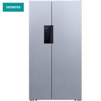 西门子（SIEMENS）610升 变频风冷冰箱双开门对开门冰箱 黑晶竖显触摸屏 （欧若拉银)BCD-610W(KA92NE09TI)