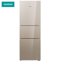 西门子（SIEMENS） 274升 三门冰箱 电脑控温 绿色零度 三循环 玻璃面板（浅金色