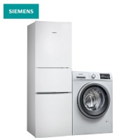西门子(SIEMENS) KG23N111EW+WM12P2602W 232升家用三门冰箱