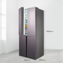 海信（Hisense）食神451升十字对开门电冰箱 整机杀菌 一级能效变频风冷磨砂玻璃四门BCD-451WTDGVBP