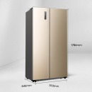海信 (Hisense) 535升 对开门双开门电冰箱 超薄大容量双门 抗菌净化 变频风冷无霜 节能静音BCD-535WTVBP/Q