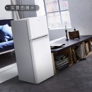 TCL 118升 小型双门电冰箱 LED照明 迷你小冰箱 冰箱小型便捷 节能静音（芭蕾白）BCD-118KA9