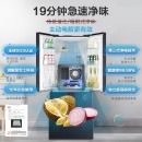 美的(Midea)426升 多门四门对开冰箱19分钟急速净味除菌风冷无霜 一级双变频智能家用电冰箱BCD-426WTPZM(E) 