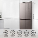 美的（Midea）十字对开门电冰箱无霜四门玻璃面板家用变频442升大容量BCD-442WGPM（E）