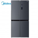美的(Midea)446升十字对开门四门一级能效双变频冰箱19分钟急速净味除菌智能家用一体电冰箱 BCD-446WTPZM(E) 