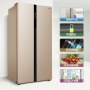 美的(Midea)冰箱528升双开门冰箱对开门 双门无霜冰箱家用智能变频 BCD-528WKPZM(E) 芙蓉金 