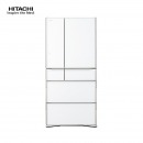 日立（HITACHI）日本原装进口真空冰温保鲜电动抽屉风冷无霜多门高端电冰箱R-G690G1C水晶白色