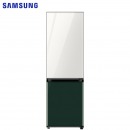 三星（SAMSUNG）333升 BESPOKE DIY自由组合冰箱 玻璃面板 风冷 智能变频 RB33R300451/SC(光晕白+松柏绿）