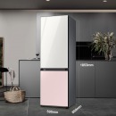 三星（SAMSUNG）333升 BESPOKE DIY自由组合冰箱 玻璃面板 风冷 智能变频 RB33R300455/SC(光晕白+光晕粉）