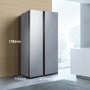 三星（SAMSUNG）655升双开门电冰箱 超大容量对开门 风冷无霜 保湿保鲜 玻璃面板 RS62R50074S/SC（银）