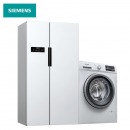 西门子(SIEMENS) KA92NV02TI+WM12P2602W 610升变频无霜保鲜 10kg变频混合降噪洗 智能变频冰洗套装 （白色）