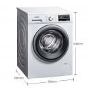 西门子(SIEMENS) 10公斤 变频滚筒洗衣机 降噪节能 快洗15' 筒清洁（白色） XQG100-WM12P2602W