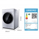 松下(Panasonic)洗烘一体10公斤全自动滚筒洗衣干衣机除菌智能投放 XQG100-LD169 拉丝银