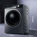 海信(Hisense)10公斤 超薄洗烘一体变频滚筒洗衣机 快速烘干嵌入式 高温蒸汽除菌 HD1014GF