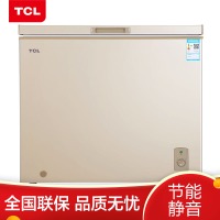 TCL 188升 冷藏冷冻转换冰柜 商用家用冷柜 卧式单温电冰箱 顶开门 节能省电（绚丽金
