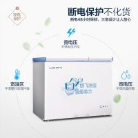 新飞（Frestec）220升家用商用冰柜 双箱双温冷柜 顶开门 冷藏冷冻卧式冰箱（白色）
