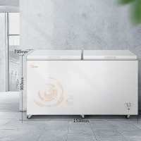 美的(Midea)商用大容积卧式单温冰柜冷藏冷冻转换冷柜单箱变温冰箱BD/BC-521DK