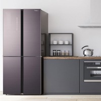 海信（Hisense）食神451升十字对开门电冰箱 整机杀菌 一级能效变频风冷磨砂玻璃四门
