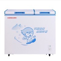 康佳（KONKA）206升冰柜商用家用冷柜双温冷藏冷冻小冷柜 变温卧式冰箱 BCD-206