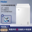 海尔（Haier） 103升低霜家用冷柜冷藏冷冻转换冰柜 节能单温母婴母乳小冰箱 BC/BD-103HTD