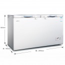 新飞（Frestec） 418升 商用单温冰柜 大容积卧式冰柜 冷藏冷冻转换冷柜 单箱变温冰箱BC/BD-418HJ2EW