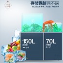 新飞（Frestec）220升家用商用冰柜 双箱双温冷柜 顶开门 冷藏冷冻卧式冰箱（白色）BCD-220DHF